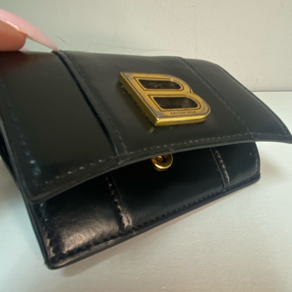 Balenciaga Black Wallet with Gold Logo - Picture 11 of 14